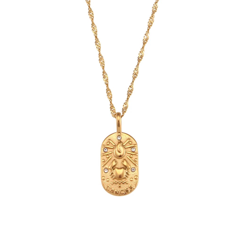 Delicate Astrology Symbol Pendant Necklace