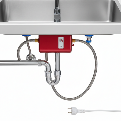 Compact Instant Electric Water Heater with Thermostat Control