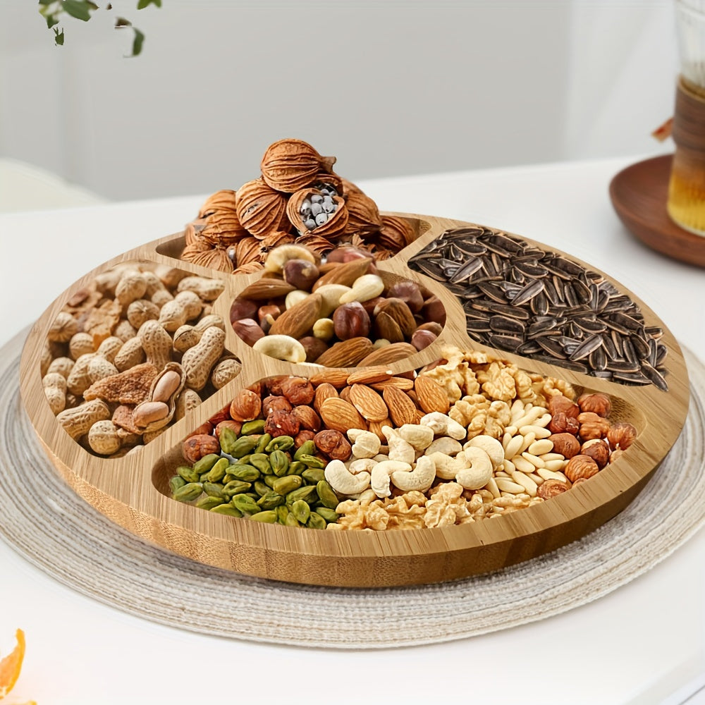 Eco Friendly Bamboo Snack Serving Tray - Fesara