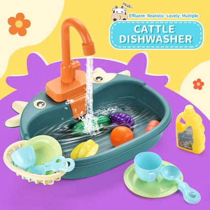 Fun Play Dishwasher Set with Water Spray - Fesara
