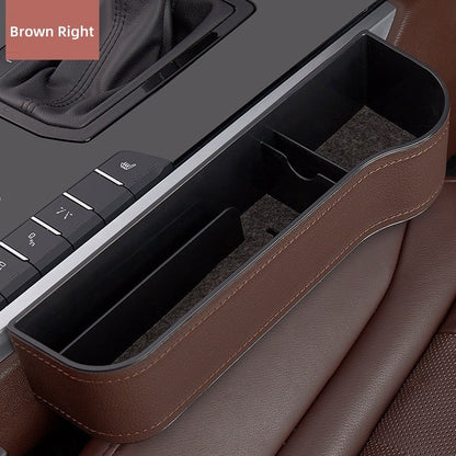 Premium Leather Auto Seat Storage Organizer