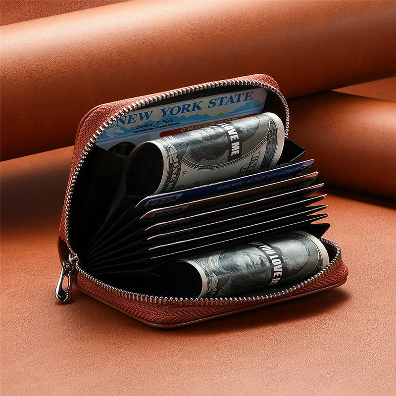 Smart RFID Blocking Leather Wallet