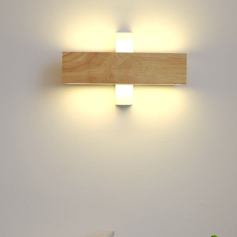 Asian Style LED Wooden Wall Light