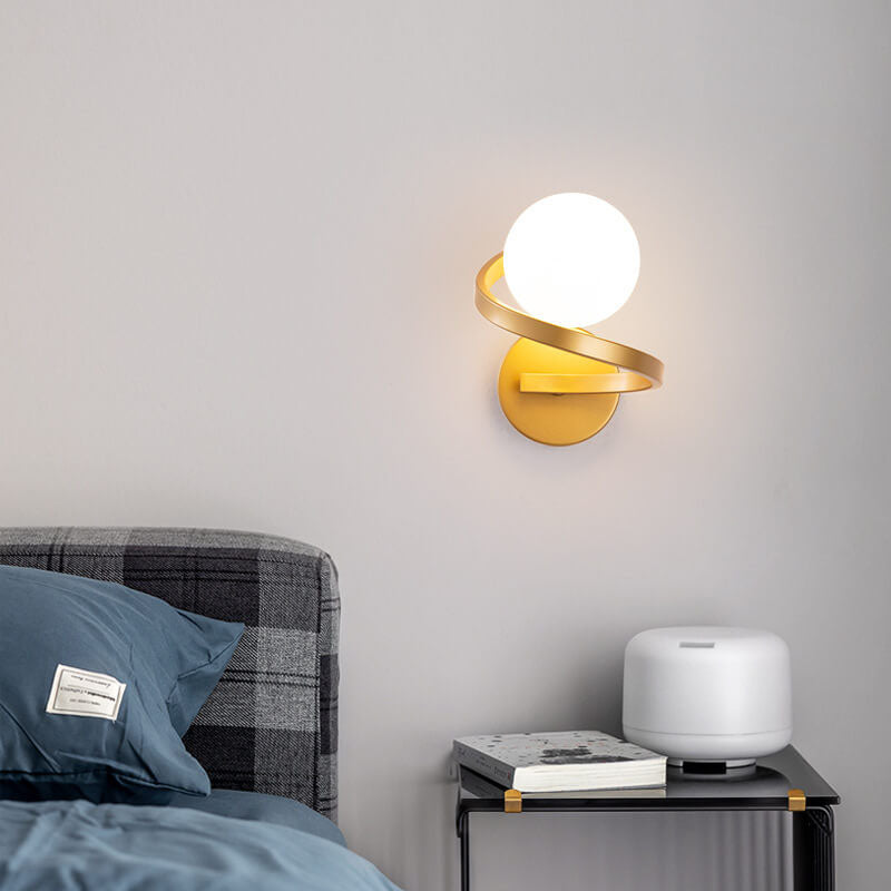 Elegant Metal Arc Wall Lamp