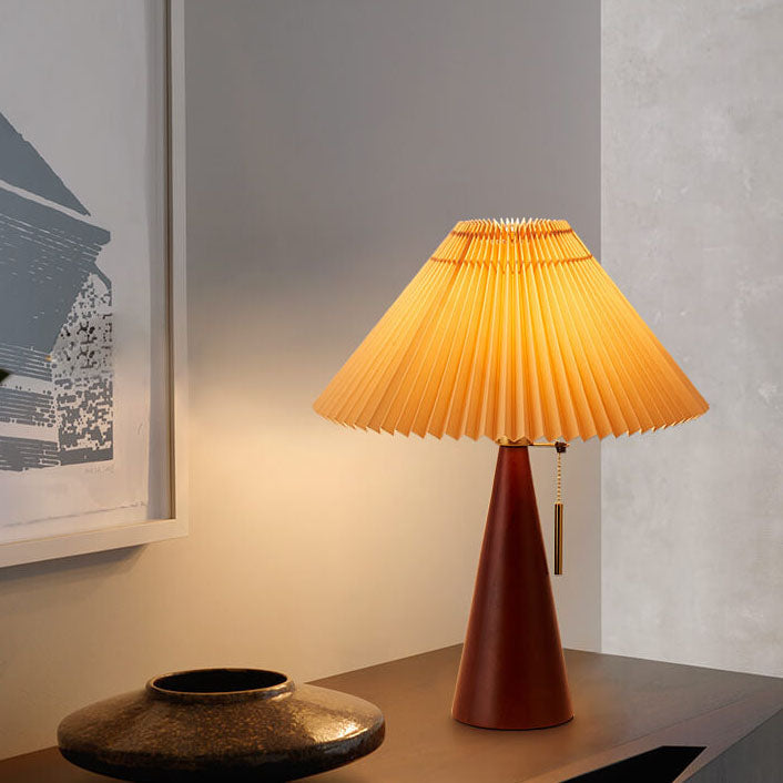 Simple Wooden Shade LED Desk Lamp