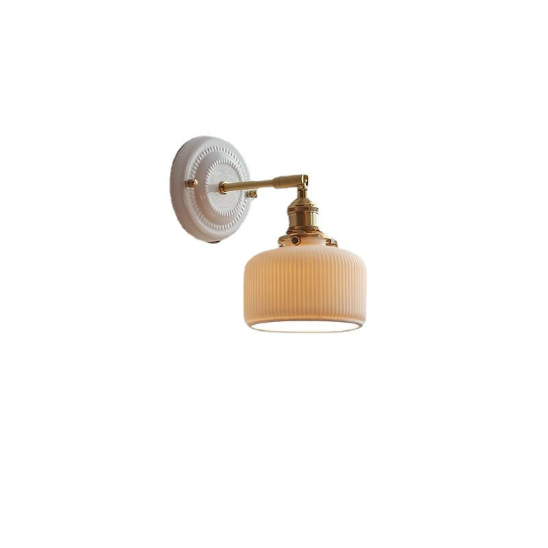 Classic Asian Style Metal 1-Light Wall Sconce - Fesara
