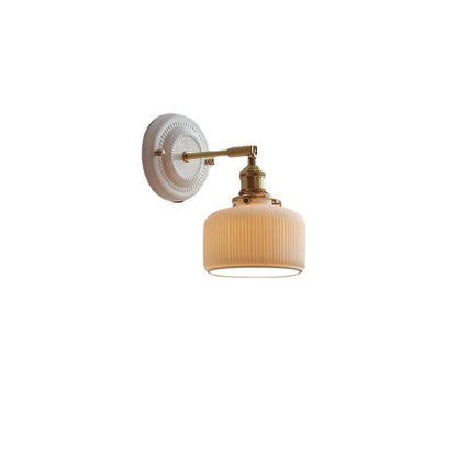 Classic Asian Style Metal 1-Light Wall Sconce - Fesara