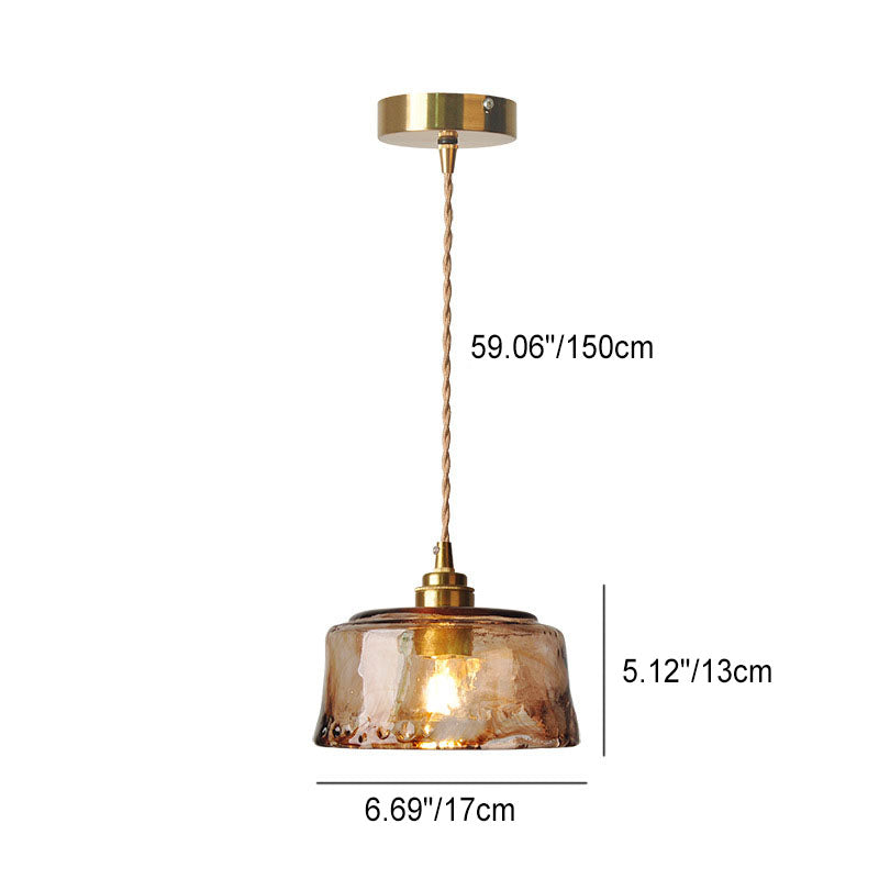 Classic Gold Glass Pendant Ceiling Light