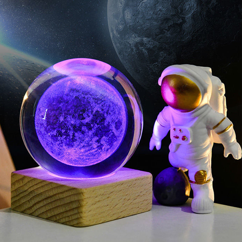 Colorful Cosmic Glass Nightlight Table Lamp