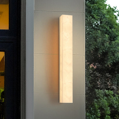 Contemporary Stone Outdoor LED Wall Lantern 1-Light