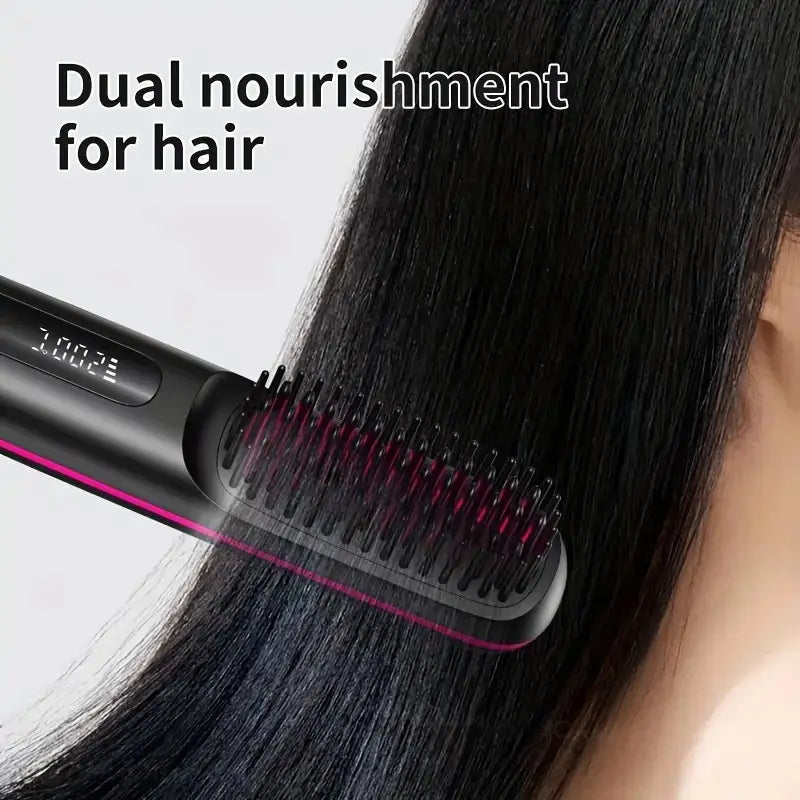 Compact Hair Straightening Brush