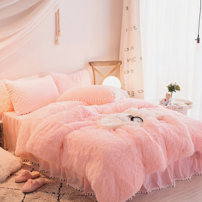 Soft Plush Velvet Duvet Cover Set for Cozy Bedding