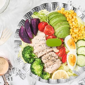 Compact Folding Metal Steamer Basket