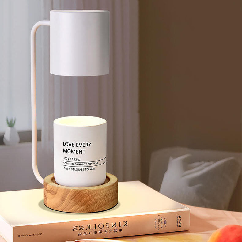 Rustic Wooden Dimmable Melted Wax Table Lamp