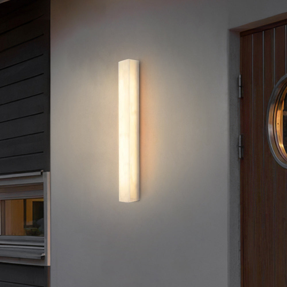 Contemporary Stone Outdoor LED Wall Lantern 1-Light