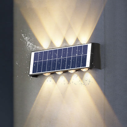Outdoor Solar LED Wall Light Waterproof Rectangle Lamp