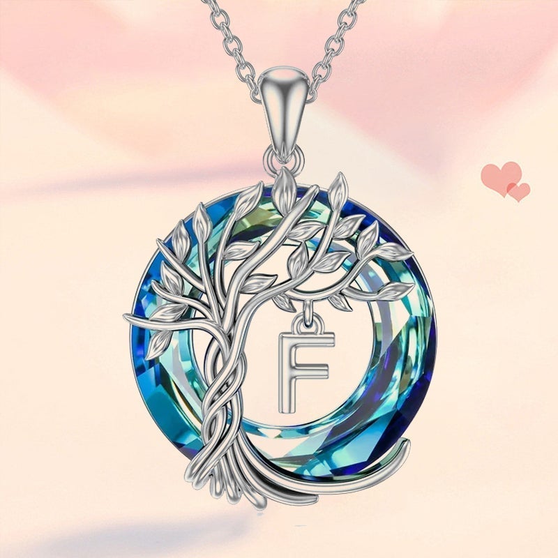 Natural Tree of Life Gemstone Pendant Necklace