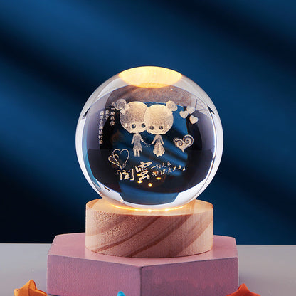 Colorful Crystal LED Bedside Lamp