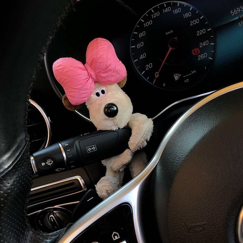 Cute Car Dog Figurine Decoration