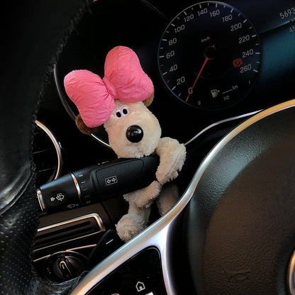 Cute Car Dog Figurine Decoration