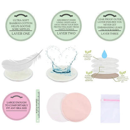 Natural Bamboo Nursing Pads for Women