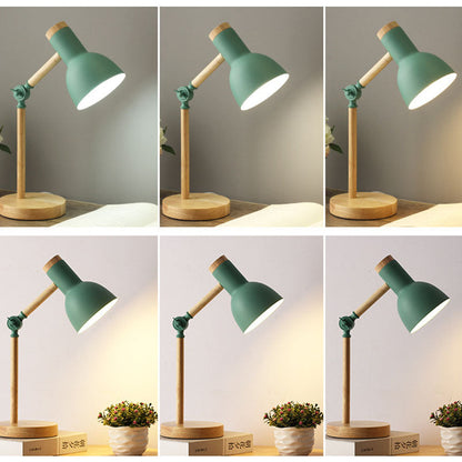 Rustic Wooden Arc Table Lamp 1 Light