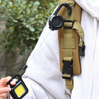Retractable Outdoor Keychain with Steel Cable