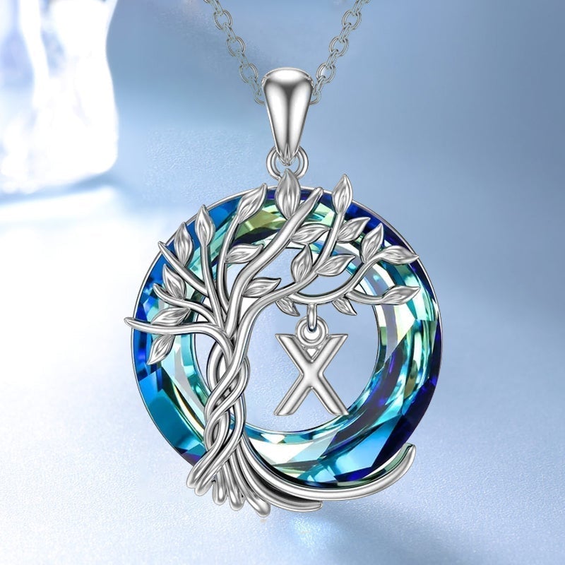 Natural Tree of Life Gemstone Pendant Necklace