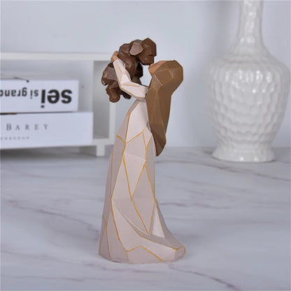 Lovely Dog Friendship Statue Figure