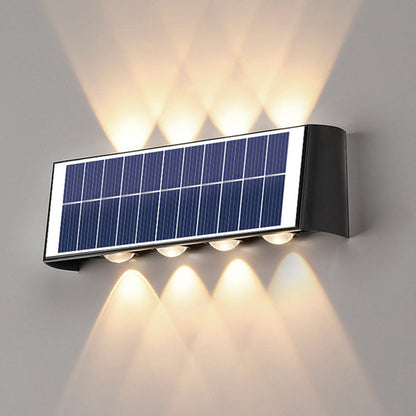 Outdoor Solar LED Wall Light Waterproof Rectangle Lamp