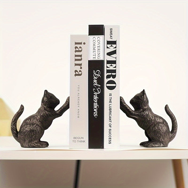 Rustic Cast Iron Bookends with Traditional Style