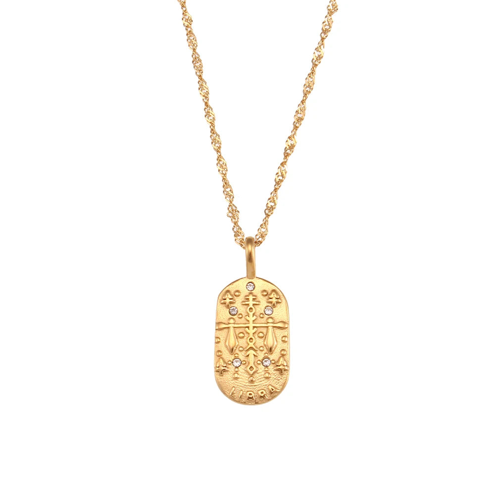 Delicate Astrology Symbol Pendant Necklace