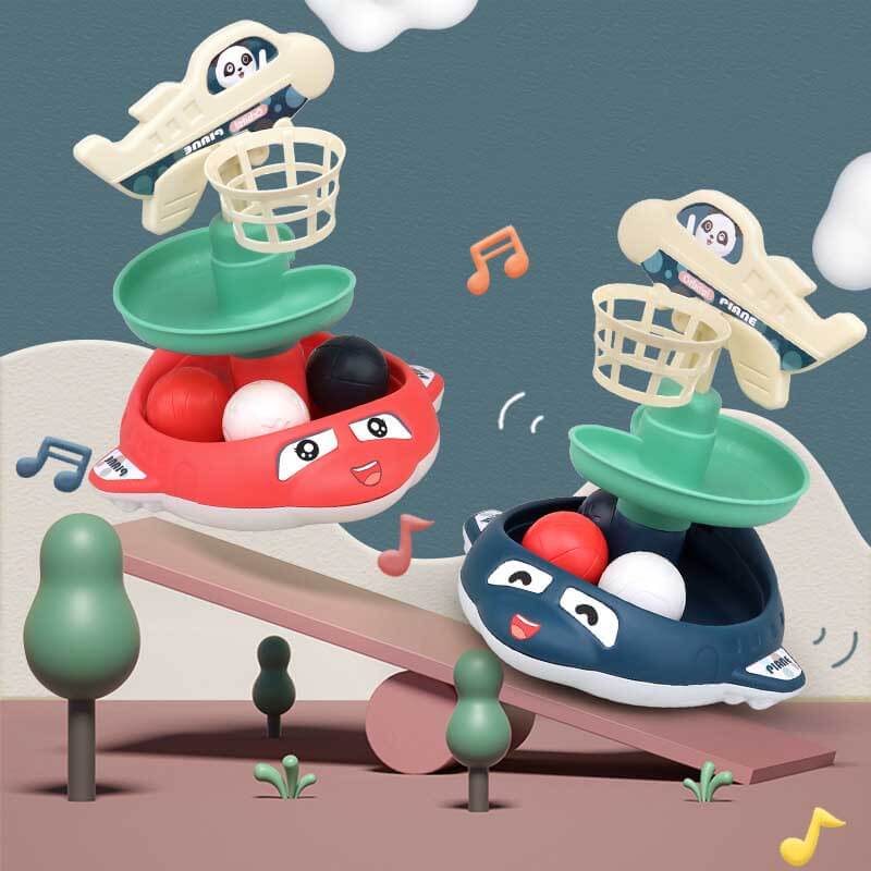 Colorful Spinning Stacking Toy with Rolling Balls