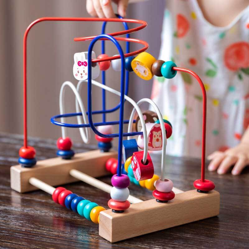 Montessori Wooden Bead Toy for Kids Learning Fun