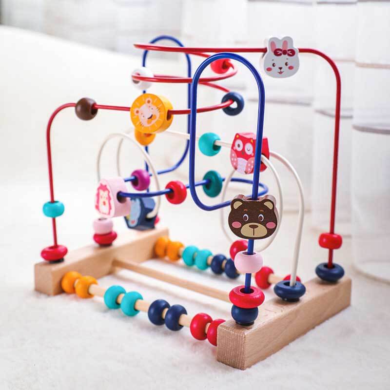 Montessori Wooden Bead Toy for Kids Learning Fun