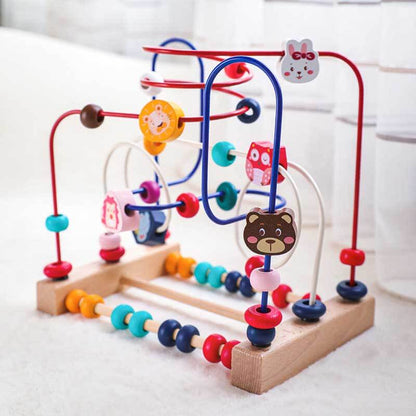 Montessori Wooden Bead Toy for Kids Learning Fun