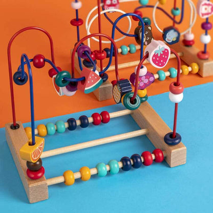 Montessori Wooden Bead Toy for Kids Learning Fun