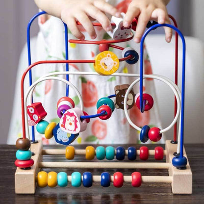 Montessori Wooden Bead Toy for Kids Learning Fun