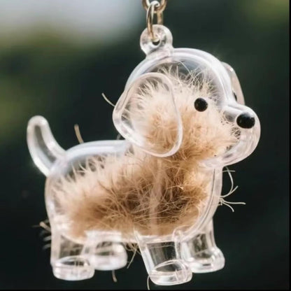 Personalized Pet Hair Memorial Keychain