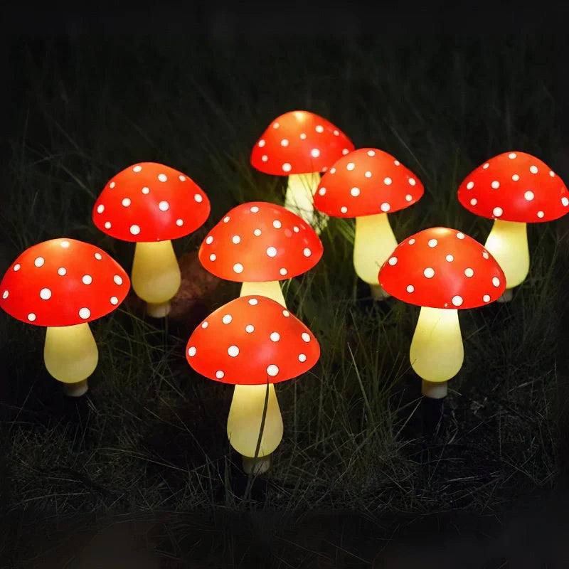 Solar Powered Mushroom Yard Lights