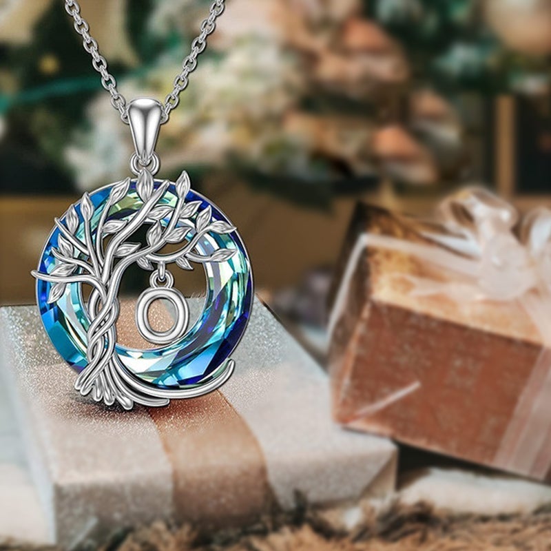 Natural Tree of Life Gemstone Pendant Necklace