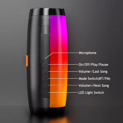 Portable Bluetooth LED Speaker Subwoofer System
