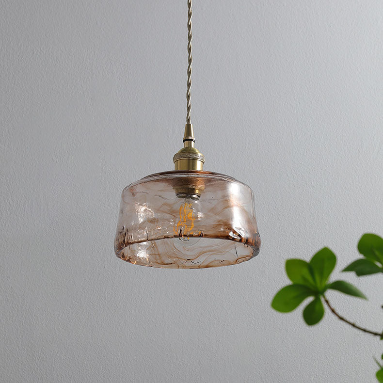 Classic Gold Glass Pendant Ceiling Light