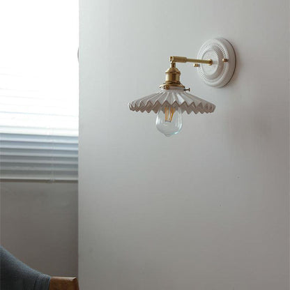 Classic Asian Style Metal 1-Light Wall Sconce
