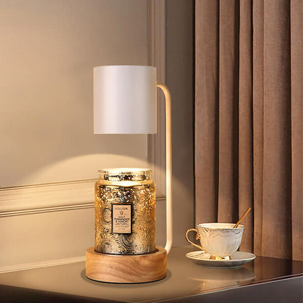 Rustic Wooden Dimmable Melted Wax Table Lamp