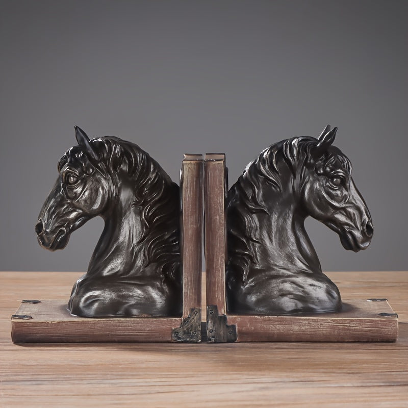 Decorative Horse Bookend in Metal Animal Design