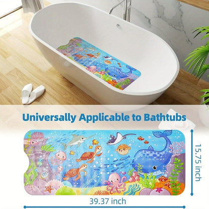 Soft Grip Bath Mat for Kids with Suction Cups