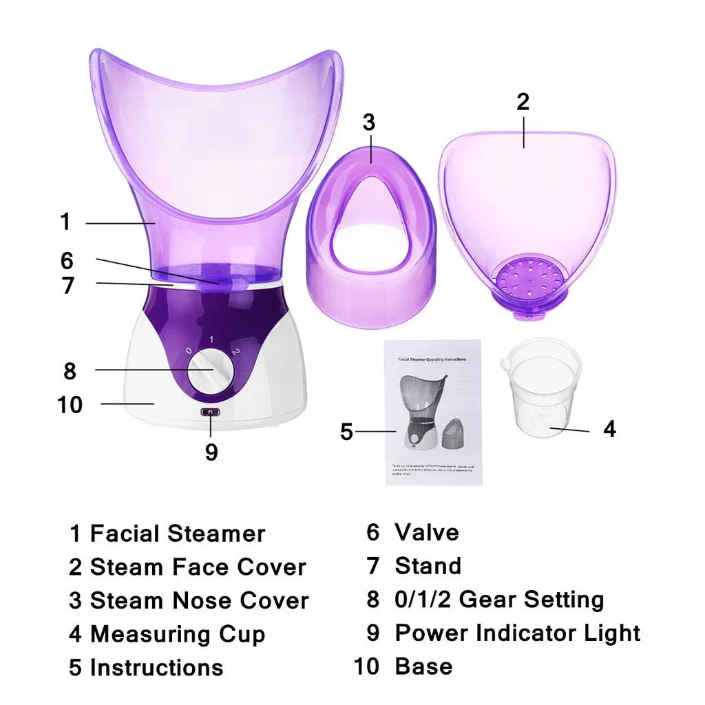 Portable Facial Steamer With Adjustable Settings