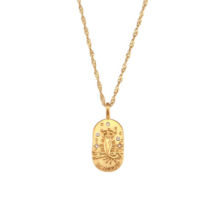 Delicate Astrology Symbol Pendant Necklace