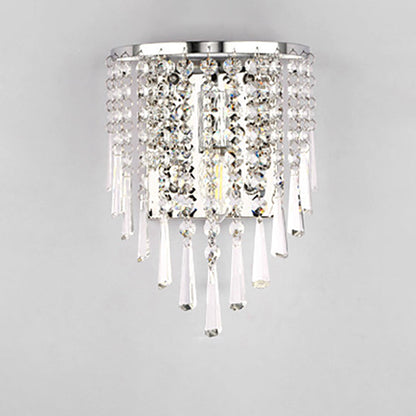 Elegant Crystal Glass 1-Light Wall Sconce Lamp